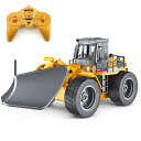 ラジコン 除雪車 おもちゃ fisca RC Truck Remote Control Snow Plow 6 Channel 2.4G Alloy Snow Sweeper Vehicle 4WD Tractor Toy with Lights for Kids 【並行輸入品】