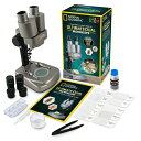 ナショナルジオグラフィック LED おもちゃ 双眼生物顕微鏡 スライドセット NATIONAL GEOGRAPHIC Dual LED Student Microscope 50 pc Science Kit Includes Set of 10 Prepared Biological 10 Blank Slides, Lab Shrimp Experiment, 10x-25x Opt 【並行輸入品】