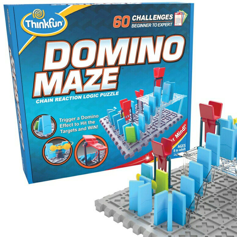 知育玩具 ドミノ迷路 ThinkFun Domino Maze STEM Toy and Logic Game for Boys and Girls Age 8 and Up - Combines The Fun of Dominos with The Challenge of a Puzzle 【並行輸入品】