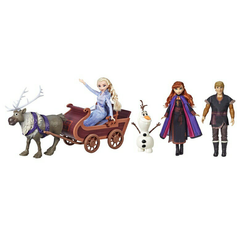 楽天MJ-MARKETアナと雪の女王2 おもちゃ 人形 エルサ アナ クリストフ オラフ スベン Disney Frozen Sledding Adventures Doll Pack, Includes Elsa, Anna, Kristoff, Olaf, and Sven Fashion Dolls with Sled Toy Inspired by the Disney Frozen 2 Movie 【並行輸入品】