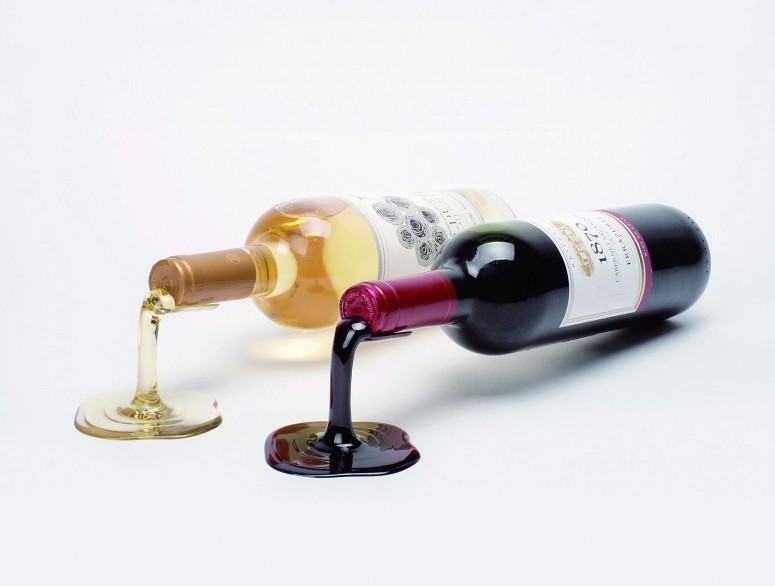 ワインホルダー 赤ワイン・白ワイン用 卓上ワインラック Beyond123 IS039RW Spilled Wine Bottle Holder, Red and White 【並行輸入品】
