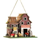  o[hnEX  CR  IE E Gifts & Decor Country Farmstead Rustic Barnyard Wooden Bird House ysAiz