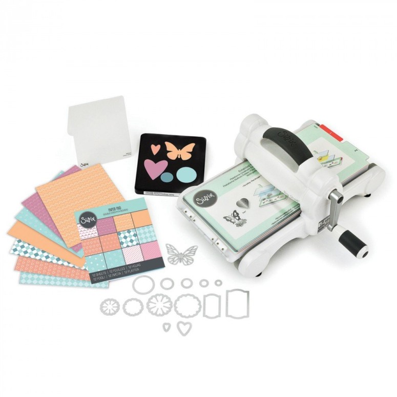 ダイカットマシーン Sizzix Big Shot Starter Kit 661500 Manual Die Cutting Embossing Machine for Arts Crafts, Scrapbooking Cardmaking, 6” Opening 【並行輸入品】