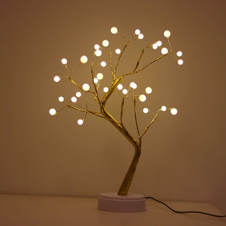 テーブル ランプ 光の木 Bonsai Lighted Tree Table Top LED Shimmer Tree Light Battery USB Powered Touch Switch Lit Pearl Branch Lights for Holiday Home Decorative Night Light for Living Room Xmax Gifts(TLGWW-P36) 【並行輸入品】