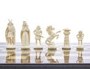 バイキング チェスセット ボードなし 3 3/4" Black & White Viking Plastic Chess Pieces - Felted, Standard Size 【並行輸入品】