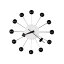 壁掛け時計 おしゃれ SHISEDECO Mid Century George Nelson Ball Clock, Painted Solid Wood Non Ticking Decorative Modern Silent Wall Clock for Home, Kitchen,Living Room,Office etc. - Retro Design (Ball Clock in Black) 【並行輸入品】