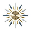 壁掛け時計 おしゃれ SHISEDECO Metal Sunburst Wall Clock, Modern Silent Battery Operated Star Clock Pop Color Quartz Clocks Decorative Living Room & Bed Room (L154) 【並行輸入品】