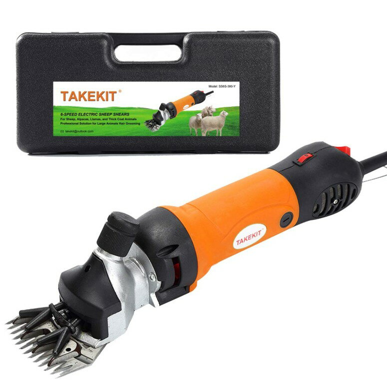 楽天MJ-MARKET家畜用バリカン 羊 ヤギ アルパカ 農場 馬用 ペットグルーミング TAKEKIT Sheep Shears Professional Electric Animal Grooming Clippers for Sheep Alpacas Llamas and Large Thick Coat Animals, 6 Speeds Heavy Duty Farm Livestock Haircut Trim 【並行輸入品】