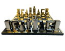 エンパイア チェスセット The Chess Empire--Modern Art Series Aluminum Chess Set 3" King with 14" Chess Board-- Complete Chess Set 【並行輸入品】