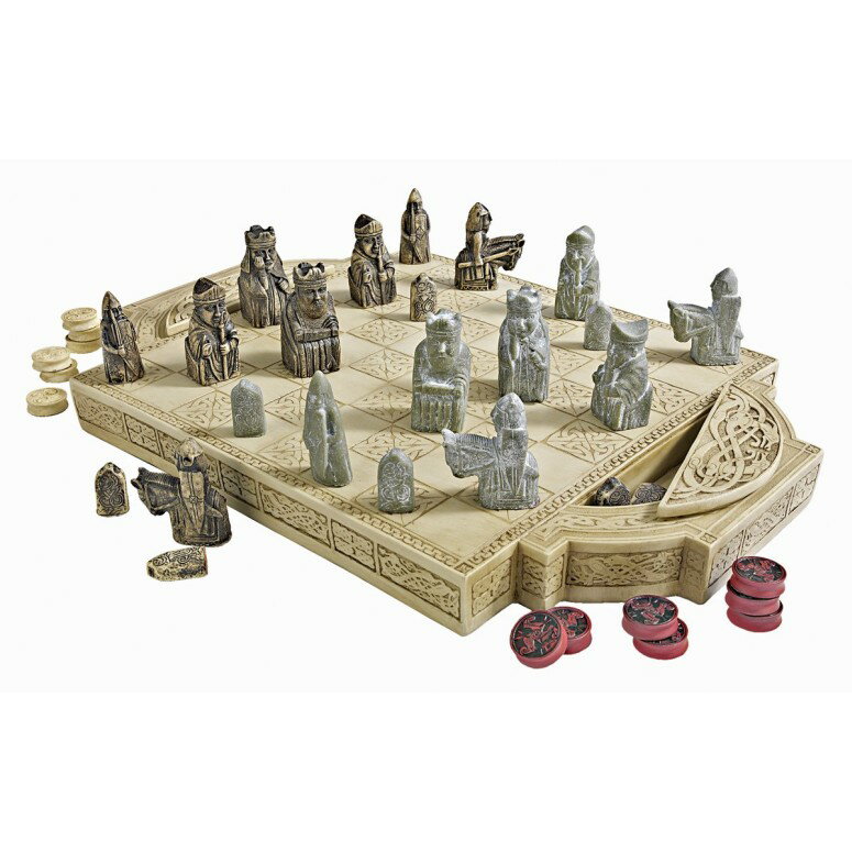 ※重さ:　約5.4 kg ※パッケージサイズ:　約29 x 44 x 4 cm ※輸入品です。 ※説明は英語表記になります。 ※海外からの配送の為、納期に遅延が発生する場合がございます。 *Design Toscano Isle of Lewis Chess Set with Board Box, 17 Inch, Polyresin, Ancient Ivory