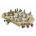 ルイス島 チェスセット Design Toscano Isle of Lewis Chess Set with Board Box, 17 Inch, Polyresin, Ancient Ivory 【並行輸入品】