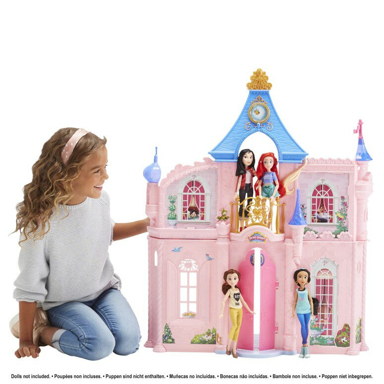 ドールハウス With 人形 キャッスル ドールハウスセット おままごと ぬいぐるみ 人形 Princess Fashion ディズニープリンセス 送料無料 プリンセス ディズニー ファッションドール Disney Doll Castle Dollhouse 3 5 Feet Tall With 16 Accessories And 6 Pieces Of