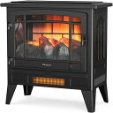 ターボ 電気暖炉 暖炉型ファンヒーター 電気ストーブ フェイク暖炉 TURBRO Suburbs TS25 Electric Fireplace Infrared Heater - Freestanding Fireplace Stove with Adjustable Flame Effects, Overheating Protection, Timer, Remote Control - 25