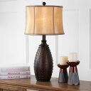 サファヴィヤ safavieh テーブルランプ サファビヤ サファヴィア Safavieh Lighting Collection Santa Fe Brown Faux Leather 28-inch Table Lamp (Set of 2) 【並行輸入品】