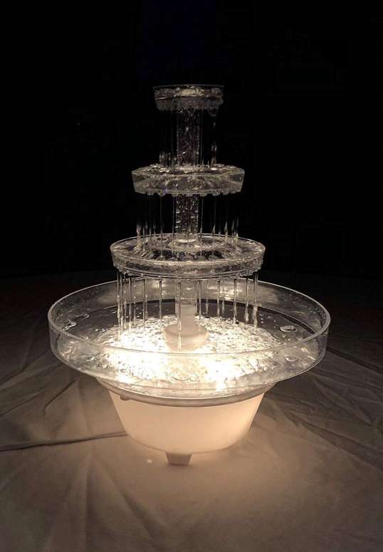 卓上 噴水 滝のオブジェ テーブルトップファウンテン インテリア噴水 Crafts Central 13" Inch Lighted Plastic Water Fountain for Weddings or Cake Centerpiece 【並行輸入品】