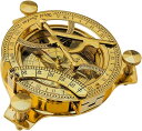 真鍮製 日時計 コンパス 真ちゅう サンダイアル Brass Sundial Compass 3" Antique Marine Fully Functional Compass Nautical Item 