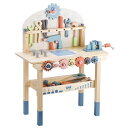 キッズDIY 作業台 おもちゃ ままごと ごっこ Tool Bench for Kids Toy Play Workbench Wooden Tool Bench Workshop Workbench with Tools Set Wooden Construction Bench Toy for 3 4 5 Year Old Boys Girls 【並行輸入品】