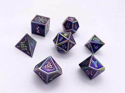 多面体ダイスセット ウォーゲーム Set of 7 Draugr Norse Series Full Metal Polyhedral Dice by Norse Foundry | RPG Math Games DND Pathfinder … 【並行輸入品】