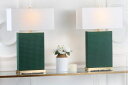 サファヴィヤ safavieh テーブルランプ サファビヤ サファヴィア Safavieh Lighting Collection Joyce Dark Green and Gold Faux Woven Leather 27.75-inch Table Lamp (Set of 2) 