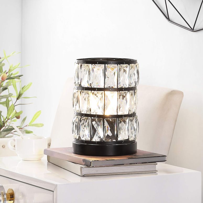 サファヴィヤ safavieh テーブルランプ サファビヤ サファヴィア Safavieh Lighting Collection Alva 9-inch Black Petite Crystal Table Lamp (LED Bulb Included) TBL4312A 