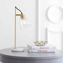 サファヴィヤ safavieh テーブルランプ サファビヤ サファヴィア Safavieh TBL4185A Lighting Gibson Brass Gold 22-inch LED Bulb Included Table Lamp White/Clear 【並行輸入品】