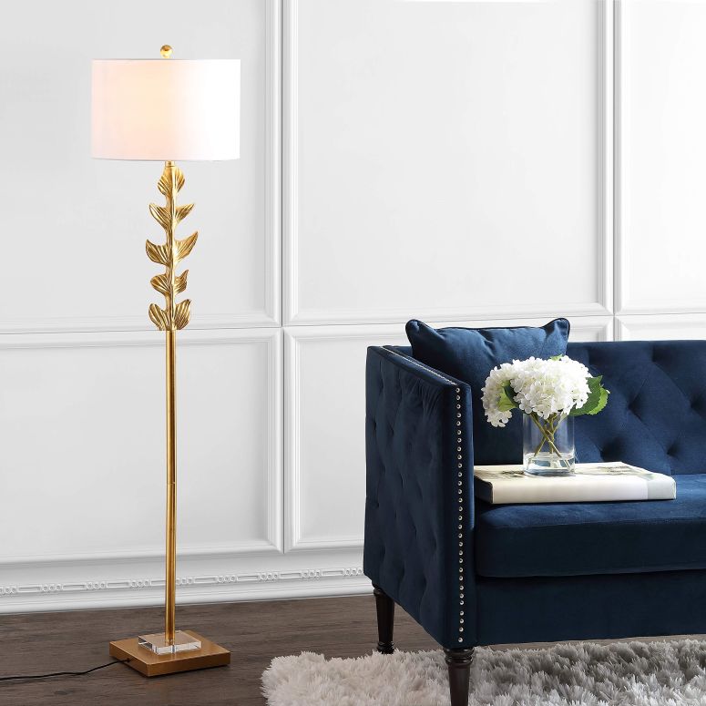 サファヴィヤ safavieh フロアランプ スタンドライト サファビヤ サファヴィア Safavieh FLL4047A Lighting Georgiana Gold Leaf 61.5-inch (LED Bulb Included) Floor Lamp 