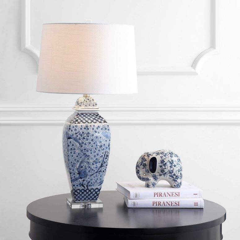 ե safavieh ơ֥ եӥ ե Safavieh TBL4136A Lighting Braeden Blue and White 30-inch (LED Bulb Included) Table Lamp ¹͢ʡ