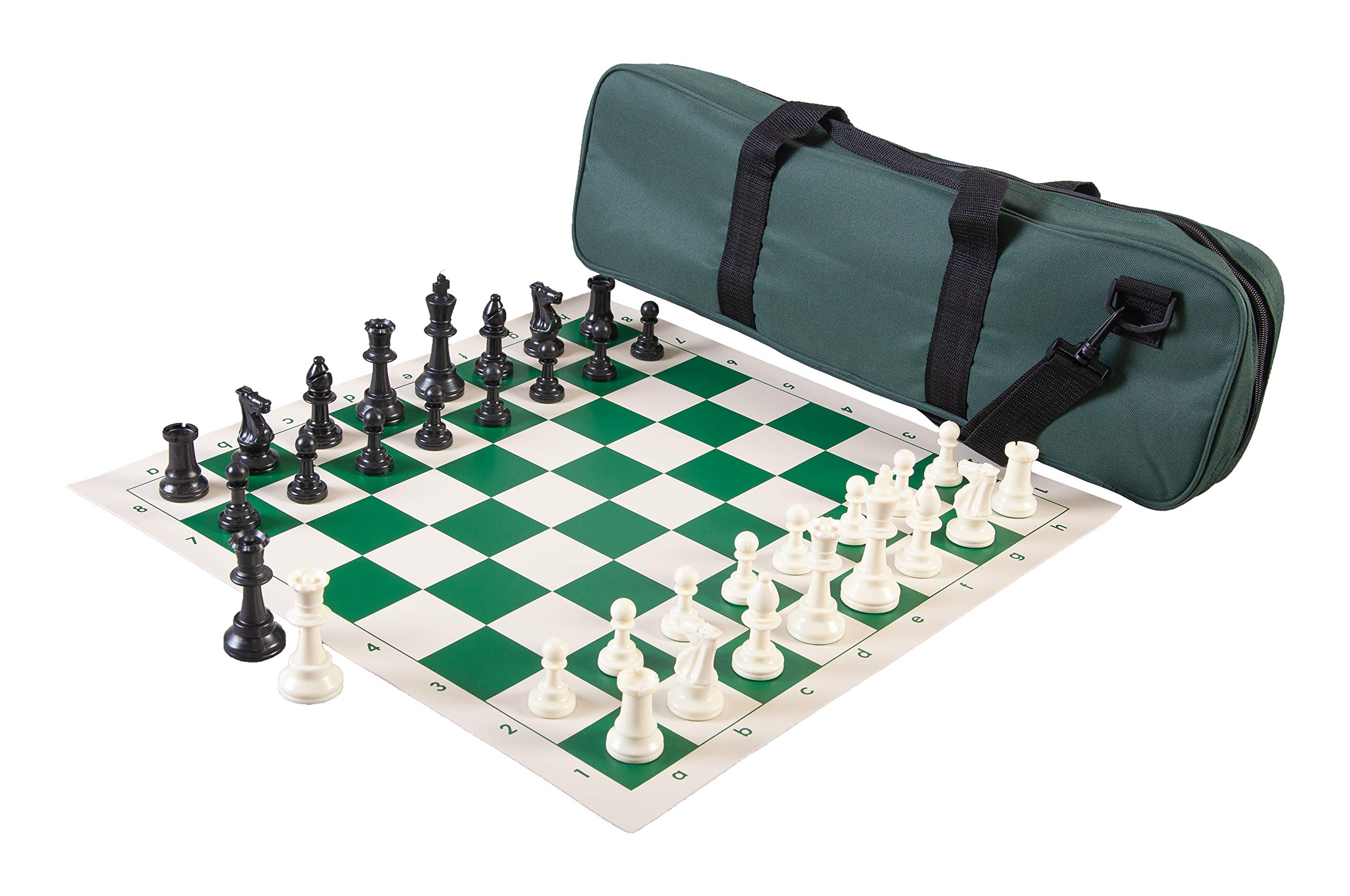 ※重さ:　約1.5 kg ※パッケージサイズ:　約61 x 20 x 8 cm ※輸入品です。 ※説明は英語表記になります。 ※海外からの配送の為、納期に遅延が発生する場合がございます。 *Heavy Tournament Triple Weighted Chess Set Combo - Forest Green