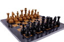 チェスセット Original Handmade Marble Chess Set by RADICALn - 15" Black and Golden Hand Crafted Full Chess Board Game Sets Premium Quality 【並行輸入品】