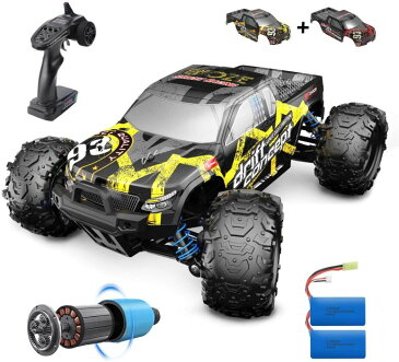 ラジコン DEERC Brushless RC Cars 300E 60KM/H High Speed Remote Control Car 4WD 1:18 Scale Monster Truck for Kids Adults, All Terrain Off Road Truck with Extra Shell 2 Battery,40+ Min Play Car Gifts for Boys… 【並行輸入品】