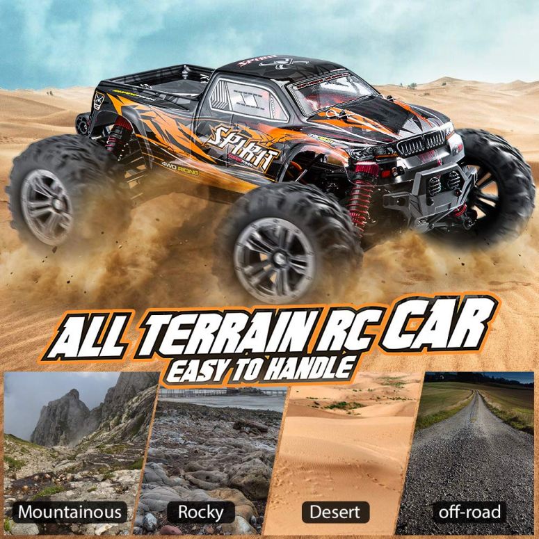 ラジコン VATOS Spirit Brushless 52km/h High Speed RC Cars 1:16 Remote Control Monster Truck 4WD All Terrain Off-Road 2.4Ghz Shockproof Waterproof RTR Hobby Cars for Intermediate Hobbyist (1：16) 【並行輸入品】