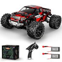 ラジコン HAIBOXING 1:18 Scale All Terrain RC Car 36KM/H High Speed, 4WD Electric Vehicle,2.4 GHz Radio Controller, Included 2 Batteries and A Charger,Waterproof Off-Road Truck (Red) 【並行輸入品】