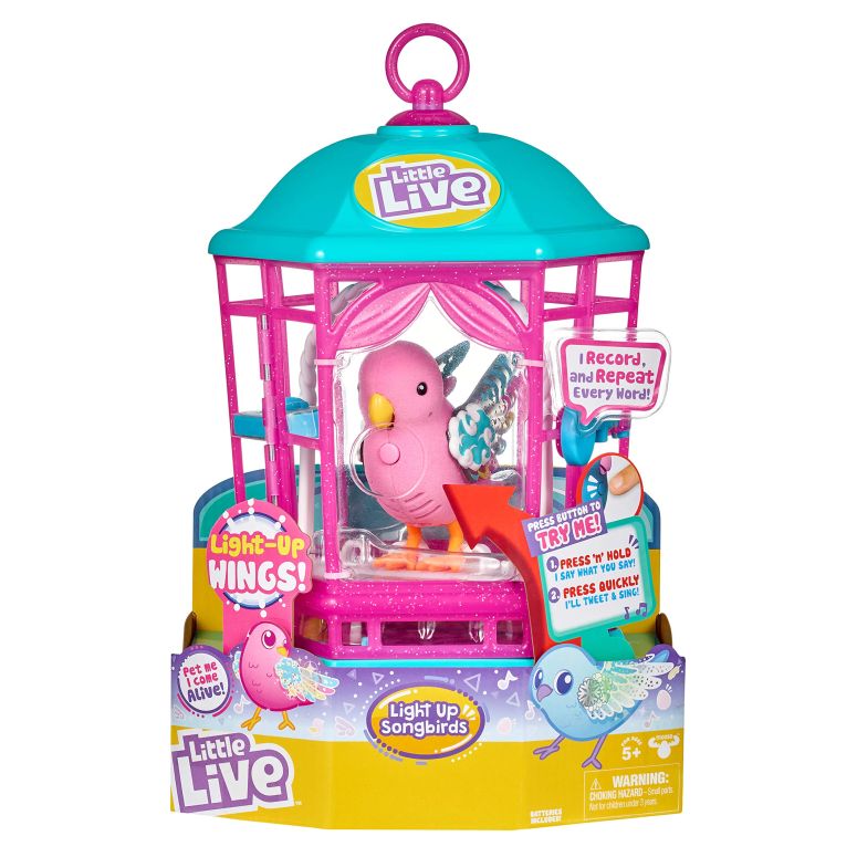  o[h CR Little Live Pets Bird with Cage - Rainbow Glow - Styles May Vary ysAiz
