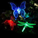 蝶 トンボ 鳥 LEDソーラーライト GIGALUMI Solar Garden Stake Lights,3 Pack Solar Garden Lights Outdoor,Multi-Color Changing LED Garden Lights,Solar Butterfly Lights Outdoor for Pathway,Garden,Lawn,Patio,Driveway 