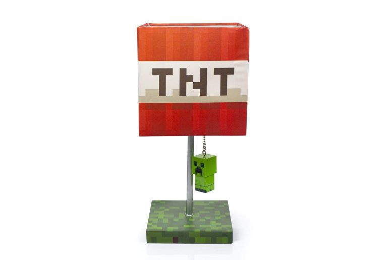 マインクラフト デスクライト TNT クリーパー LEDナイトライト Minecraft TNT Block 14-Inch Desk Lamp with 3D Creeper Puller | LED Lamp 【並行輸入品】