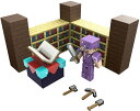 マイクラ おもちゃ エンチャント テーブル 防具 Minecraft Enchanting Room with 3.25-in Steve Figure & A...