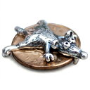 財布のお守り コインチャーム かわいい マウスラット ナックジュエリー マウスアップ Attract Money Amulet for Wallet Purse-Sterling Silver 925-Cute Mouse Rat on Coin Charm-Wealth Abundance Talisman-Collectible Figurine Knick Knacks Jewe 【並行輸入品】