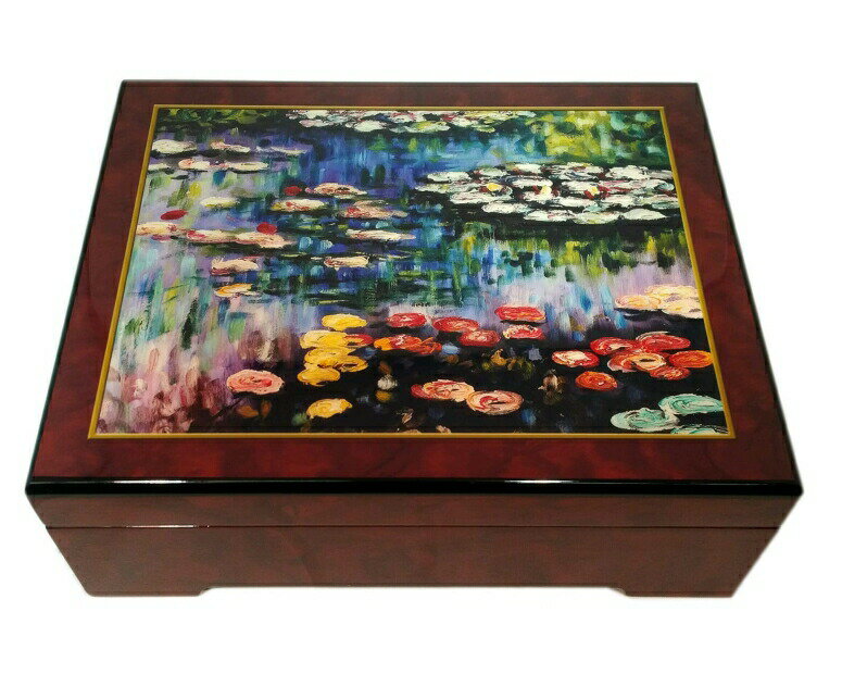 オルゴール The San Francisco Music Box Company Monet Water Lilies Music Box 【並行輸入品】