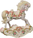 揺れ木馬 オルゴール The San Francisco Music Box Company Hearts and Roses Musical Rocking Horse 【並行輸入品】