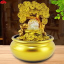 卓上 噴水 滝のオブジェ テーブルトップファウンテン インテリア噴水 Gold Money Tree Desktop Water Fountain Sculpture,Feng Shui Ornament Decoration,Zen Meditation Desktop Simulation Transfer Ball Waterscape for Office Living Room Craft 【並行輸入品】