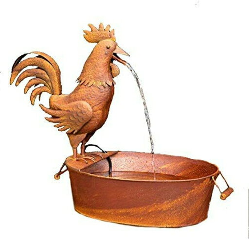 卓上 噴水 滝のオブジェ テーブルトップファウンテン インテリア噴水 Park Hill EAG82176 Folk Art Metal Rooster Fountain -Rustic Indoor and Outdoor Complete Tabletop Fountain w/Pump & Tubing 27 in. x 15 in. x 25 in. 【並行輸入品】 卓上 噴水 滝のオブジェ テーブルトップファウンテン インテリア噴水 Park Hill EAG82176 Folk Art Metal Rooster Fountain -Rustic Indoor and Outdoor Complete Tabletop Fountain w/Pump & Tubing 27 in. x 15 in. x 25 in. 【並行輸入品】