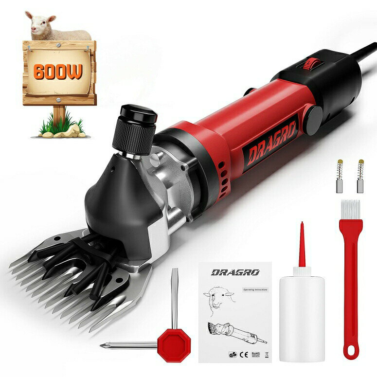 ƒ{poJ r M ApJ _ np ybgO[~O ^  ^ Nbp[ Dragro Sheep Clippers 600W, Professional Animal Shearing Machine, Farm Livestock Grooming Kit, Heavy Duty Electric Clippers for Thick Coat A ysAiz