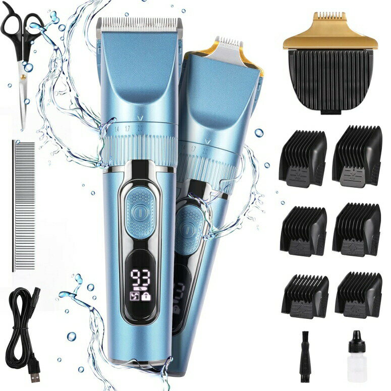 poJ Nbp[ YHC Dog Clippers, Rechargeable, Cordless, Low Noise, Professional 2 in 1 Cat & Dog Grooming Kit for Small & Large Breeds with Thick & Heavy ysAiz