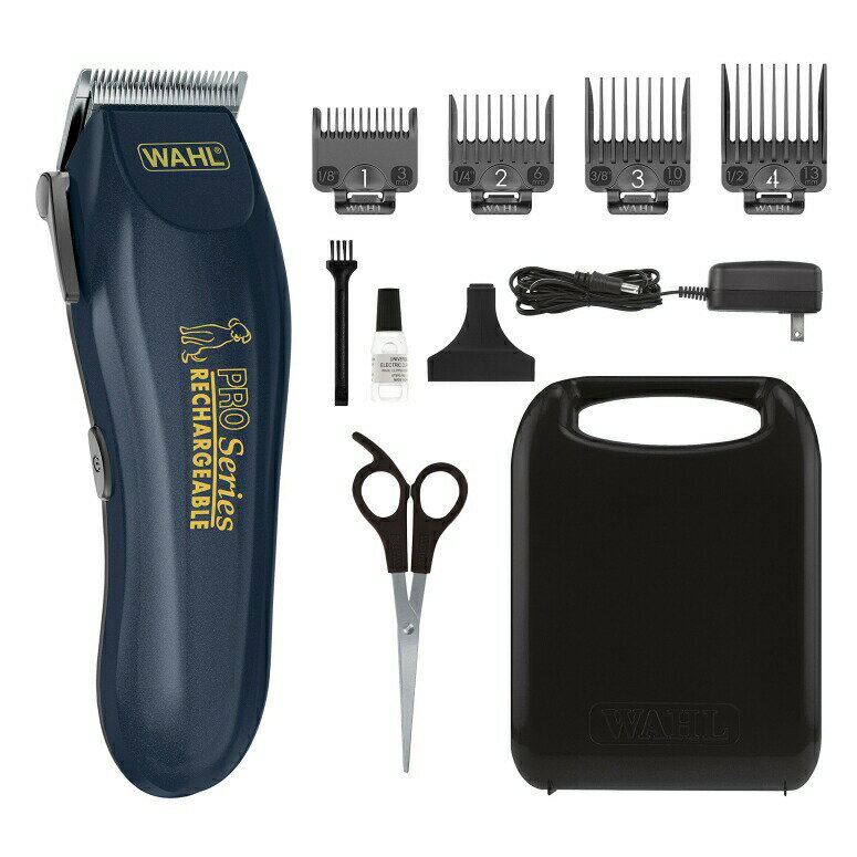 犬用バリカン クリッパー Wahl Lithium Ion Deluxe Pro Series Rechargeable Pet Clipper Grooming Kit with Low Noise & Heavy Duty Motor for Cordless Electric Trimming & 