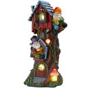 LEDソーラーライト ソーラーパワー ガーデンライト TERESA 039 S COLLECTIONS Large Gnome House Garden Sculptures Statues with Solar Lights, Tree House Figurines Resin Lawn Ornaments for Outdoor Patio Yard Decorations, 14.8 Inch 【並行輸入品】