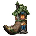 LEDソーラーライト ソーラーパワー ガーデンライト TERESA 039 S COLLECTIONS Boot Fairy House Garden Sculptures Statues with Solar Lights, Resin Fairy Garden Accessories Outdoor Lawn Ornaments Cottage Figurines for Patio Yard Decorations 【並行輸入品】