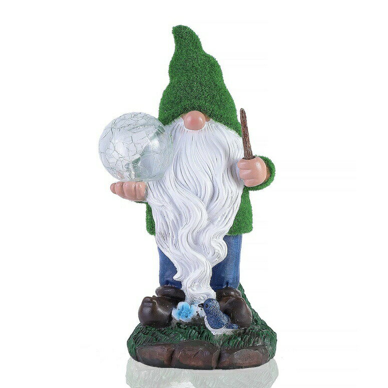 LEDソーラーライト ソーラーパワー ガーデンライト Garden Gnome Statue Untimaty Outdoor Resin Gnome Figurine Outdoor Solar Powered LED Garden Lights 10.7