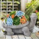 LEDソーラーライト ソーラーパワー ガーデンライト LESES Garden Statues, Turtle Outdoor Ornament Solar Statue with 7 LED Lights Garden Decor for Outside, Turtle Garden Figurines Cute Decorations for Patio Yard Lawn Birthday Gifts 【並行輸入品】