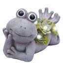 LEDソーラーライト ソーラーパワー ガーデンライト TERESA'S COLLECTIONS Frog Garden Statues with Solar P...