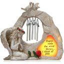 LEDソーラーライト ソーラーパワー ガーデンライト Praying Solar Angel Statue Sympathy Gift,Cementary Decoration Garden Angel Memorial Wind Chime Statue Cementary Sympathy Gift Solar Angel Resin Figurines Light for Home Decoration (El 【並行輸入品】